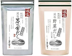 Kayanoya Reduced Salt Chinoya Dashi 0.3 oz (8 g) x 27 Bags & Reduced Salted Vegetable Soup 0.3 oz (8 g) x 22 Bags [Value Set for Reduced Salt]