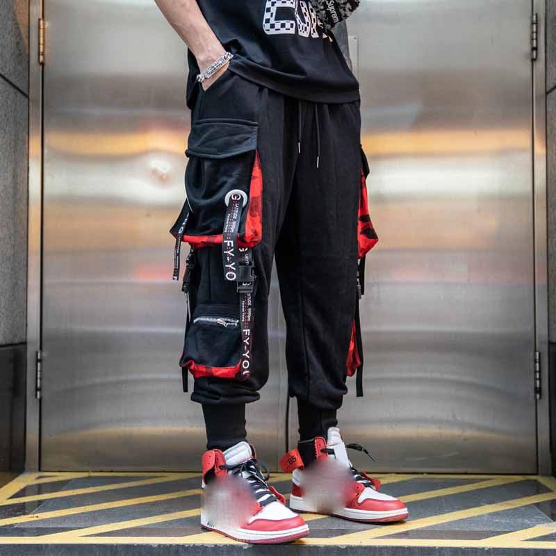 Cool Men's Streetwear Jogger Pants Loose-Fit Hip Hop Long Pants Casual Men's Pants2