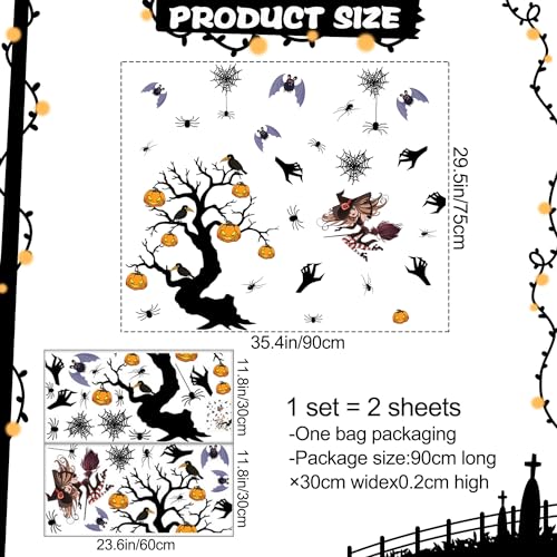 Decoration murale Halloween sans trace avec stickers repositionnables - 3