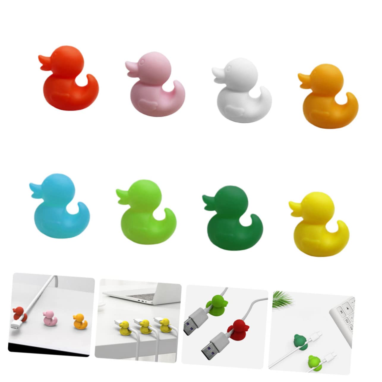 32stücke Silikon Kabelmanager Entenform Selbstklebende Kabelhalter Für Usb-kabel Ladegeräte Und Mehr Praktischer Kabelorganizer Für Zuhause Und Büro