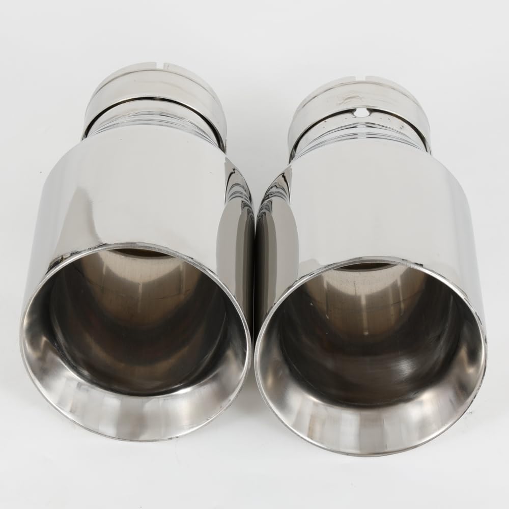 końcówka wydechu 1 sztuka 304 stal nierdzewna uniwersalny układ wydechowy koniec chromowana rura + końcówka wydechu samochodowego Tłumik końcowy(54MM IN 101MM OUT)