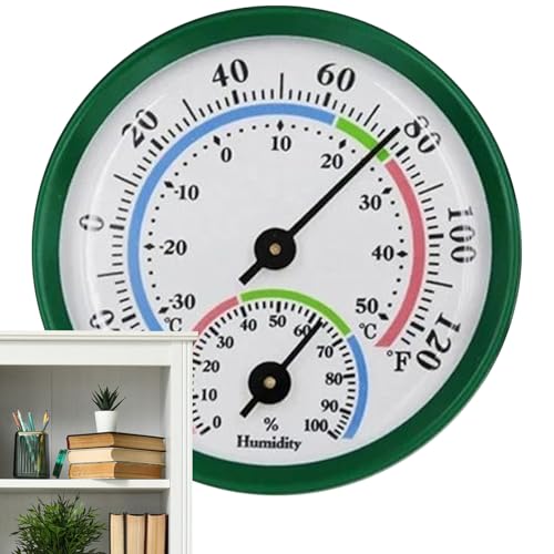 Medidor De Temperatura Para Uso En Interiores,Instrumento De Medición De Humedad Ambiental,Termómetro Ambiental De Aguja Sin Batería   Para El Hogar El Coche Invernadero