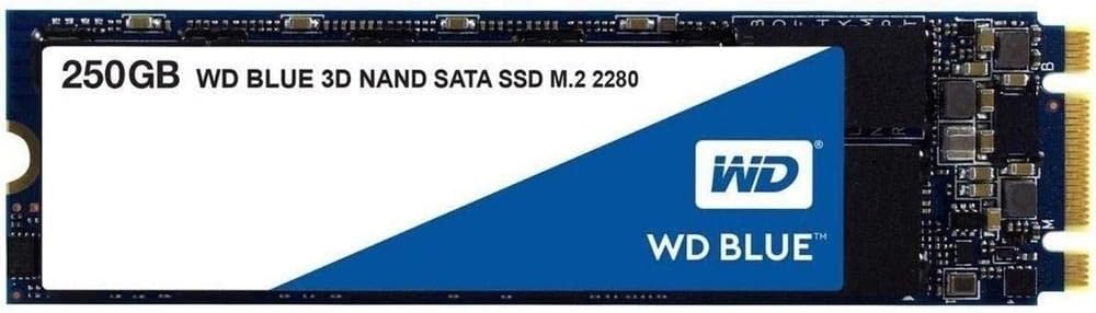 Western Digital WDS250G2B0B WD Blue 3D NAND Internal SSD M.2 SATA, 250 GB - Black