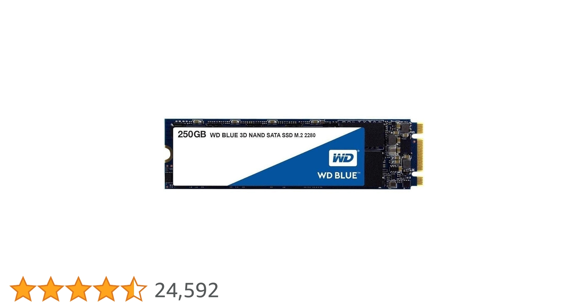 Western Digital WD Blue m.2 SATA SSD, 550MB/s R, 525MB/s W, 5 Y Warranty, 250GB Western Digital WD Blue m.2 SATA SSD, 550MB/s R, 525MB/s W, 5 Y Warranty, 250GB