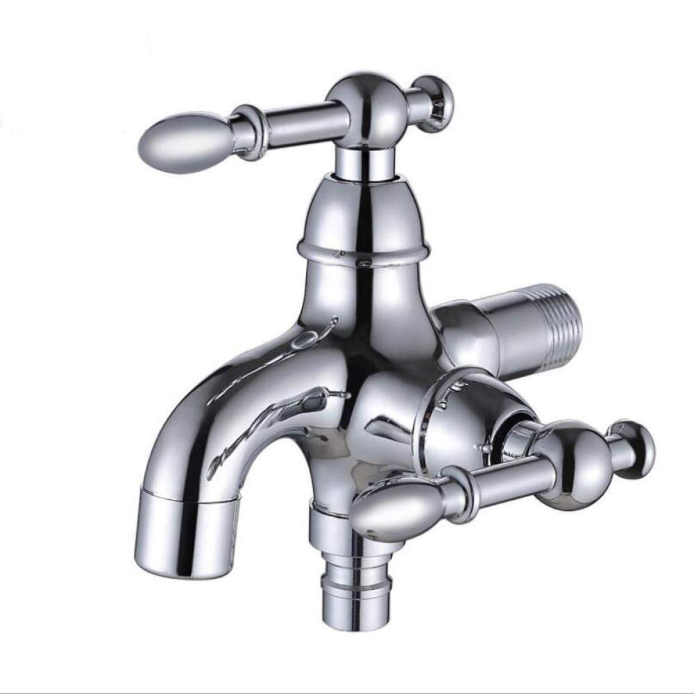 Robinet 2 Sorties Pour Machine à Laver Et Vadrouille – Mural, En Plastique, Dimension 200x125 Mm