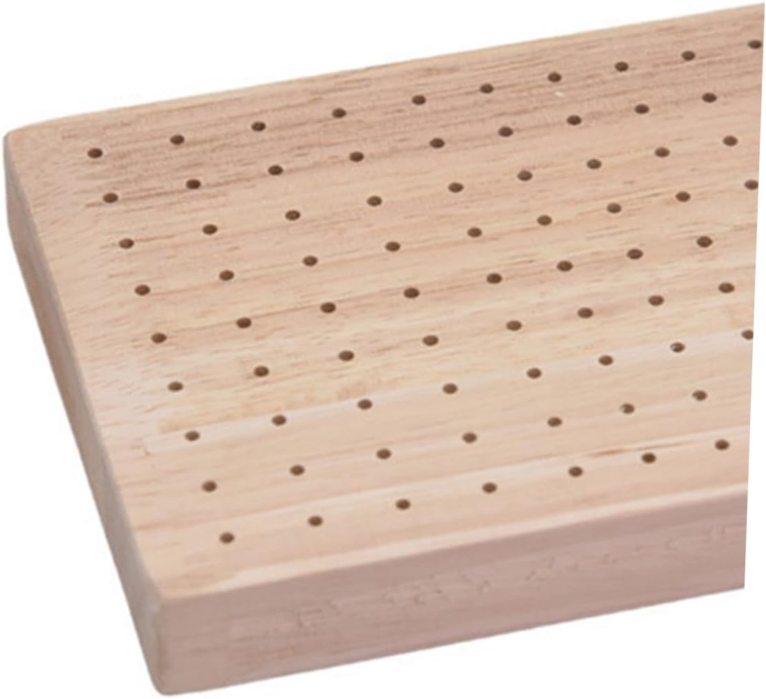 Food Skewer Board for Appetizers, Oak Beige Rectangular Xmas