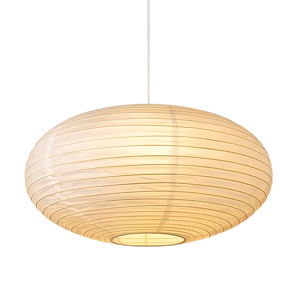 Loxton Lighting Whte Loxton Lightiting White Oval Ribbed Paper Lantern, 50Cm Dia' (6519)
