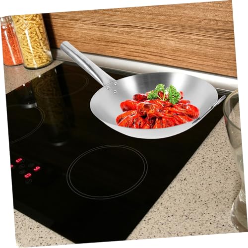 Wok de acero inoxidable antigripante 12 pulgadas miniatura 2
