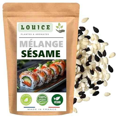 Mélange Sésame Blanc et Noir 100g – Mix de Graines Naturelles et Croquantes pour Sushi, Salades, et Pains Artisanaux
