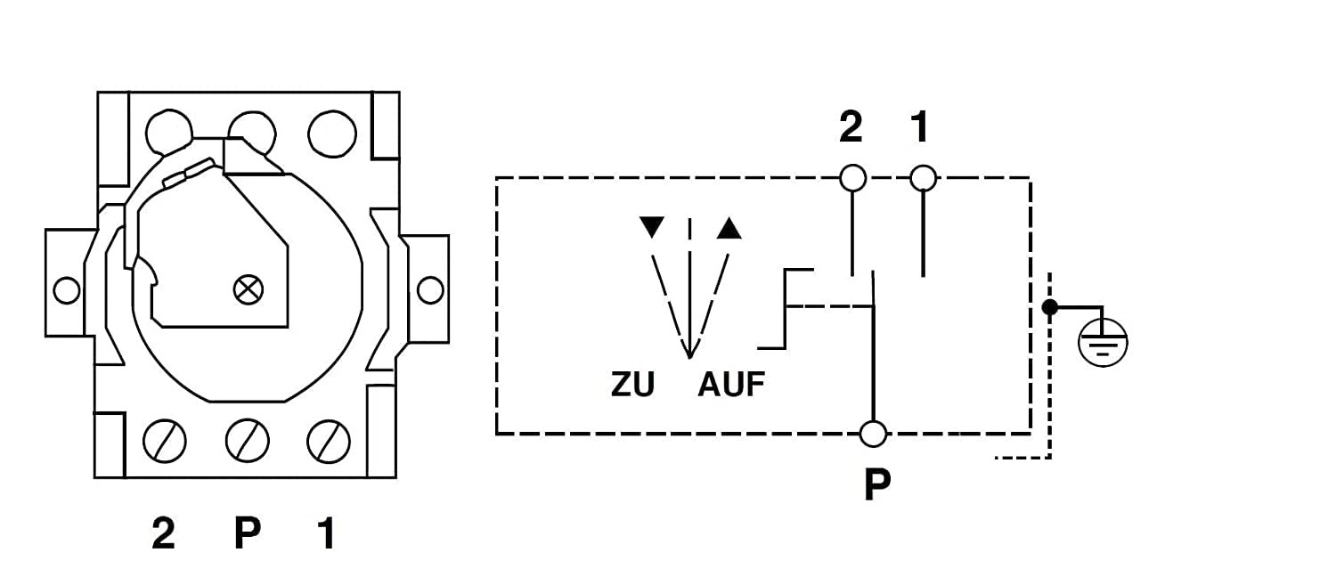geba Insert de commutation J-2T/1 - Interrupteur réversible double face - Pour porte de garage, porte de garage - 600.1301.00