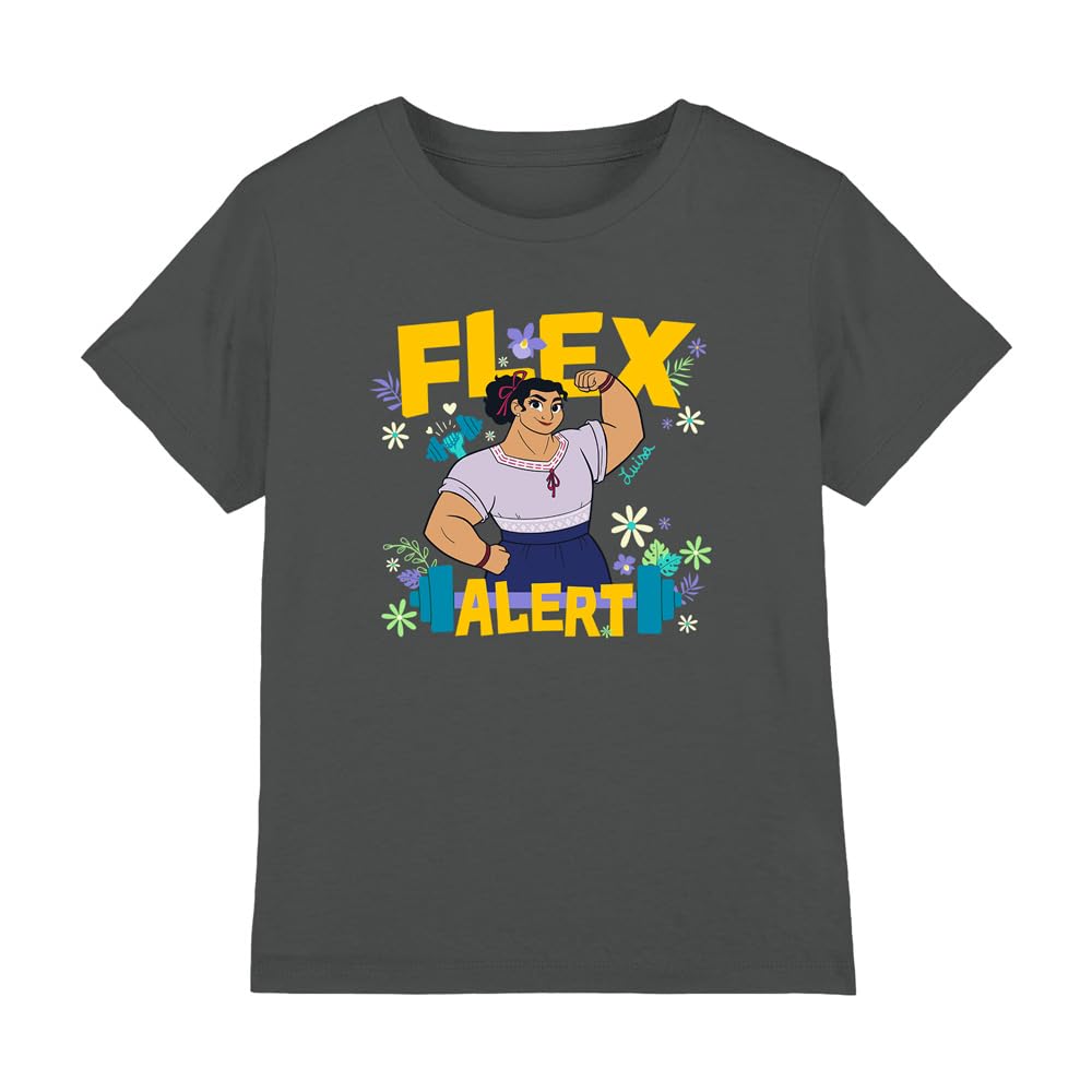 Disney Encanto Girls Charcoal Encanto Flex Alert With Luisa T Shirt, 9-10 Years