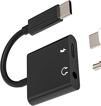 iPhone 15 Pro Max USB-C to 3.5mm Headphone Charging Adapter2in1 DAC Type C Jack Charger Audio Splitter Compatible for Samsung Galaxy Apple Plus iPad 10Air4/5Mini6Aux Cord Dongle Accessories