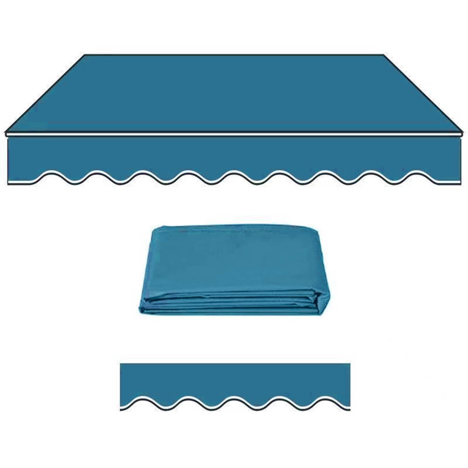 Pare-soleil rétractable 7x2m avec protection solaire renforcée bleu marine