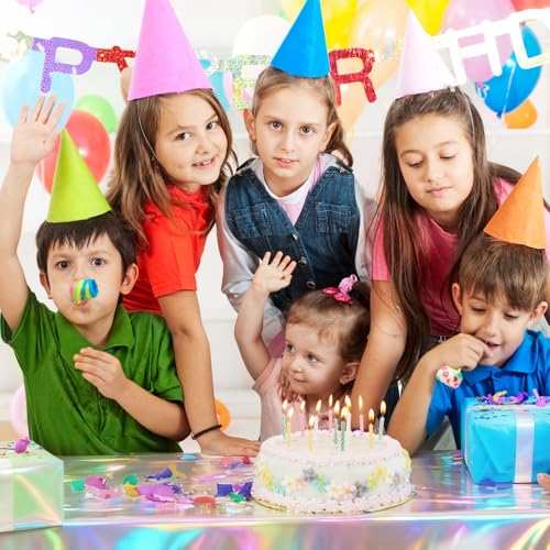 HJYIMYI 5 Nappes Plastique Irisé 137×274cm Imperméables pour Fêtes Mariages – vue 4