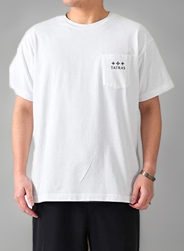 TATRAS タトラス バックロゴ 胸ポケット Tシャツ MTAT21S8122-M 半袖Tシャツ メンズ TATRAS