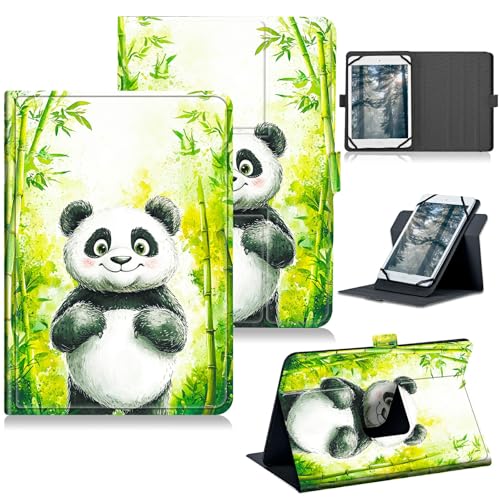 RWUTYTIUL   Funda universal para LG G Pad 5 de 10.1 pulgadas de 9 a 10.5 pulgadas, soporte giratorio de 360 grados, funda protectora con función atril de piel sintética con visualización múltiple para