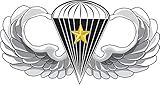 Military Vet Shop US Army Basic Parachutist 5 Combat Jump Wings Vinyl Transfer Window Bumper Sticker...