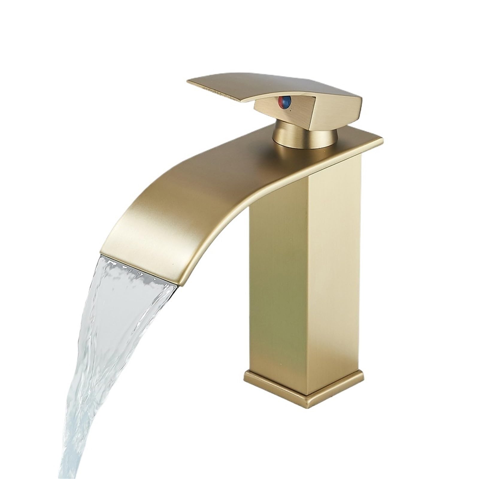 Basin Faucets Elegant Waterfall Bathroom Sink Faucet Single Lever Hole Deck Mount