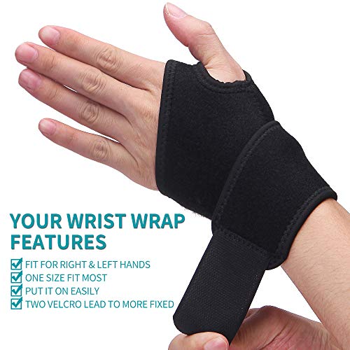 Wrist Brace for Carpal Tunnel, Breathable and Adjustable Wrist Support Brace for Arthritis and Tendinitis, Wrist Compression Wrap for Pain Relief, One Size Fits Left or Right Hand – Single (Black) - Image 4
