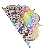 Mandala Car decal | Holographic Mandala Sticker | Half Mandala | Mandala Vinyl Decal Sticker | Flower Decal | Decorative Car Decals