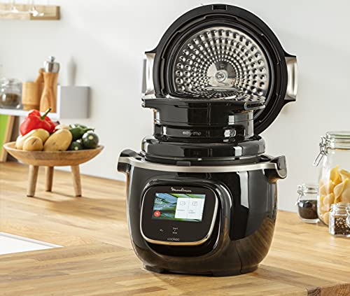 Moulinex Extra Crisp Deckel Cookeo, knusprige Rezepte, 4 automatische Programme, manueller Modus, einfache Reinigung und Aufbewahrung, mehrere Rezepte, kompatibel mit allen Cookeo EZ150800