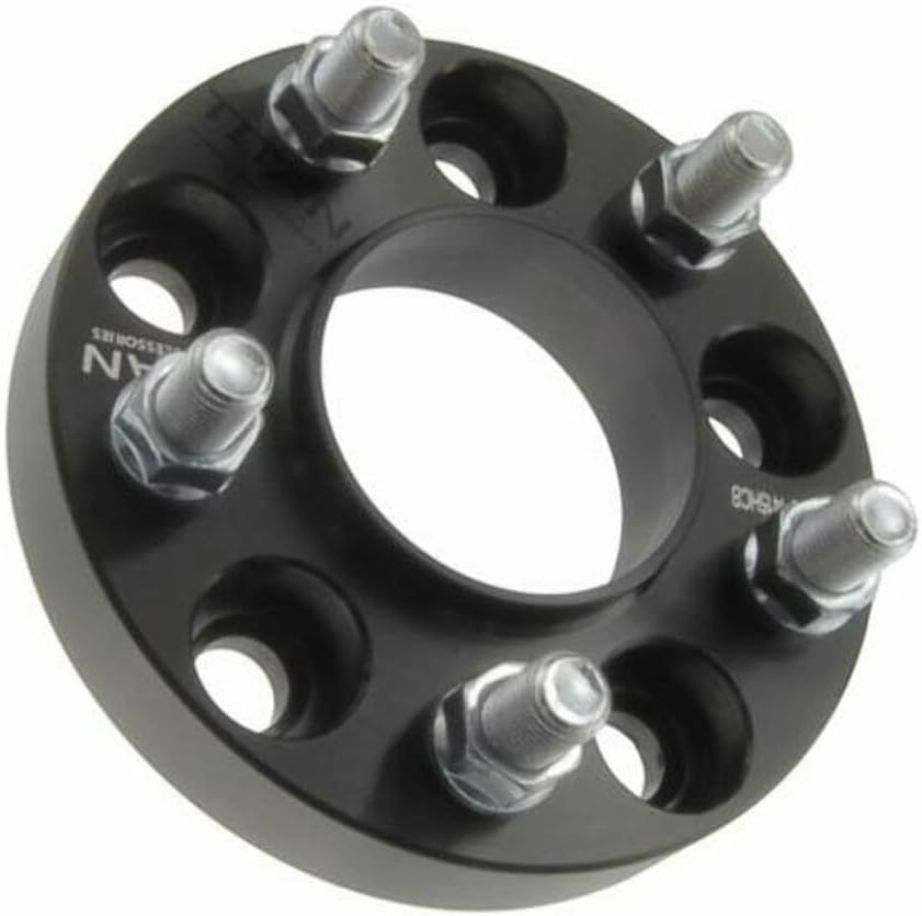 1 Inch Hub Centric Wheel Spacer Compatible with Jeep Compass, Liberty & Patriot - 5x114.3 (5x4.5) Bolt Pattern, 67.1mm Hub Bore, 12x1.5 Studs, Black - Set of 4