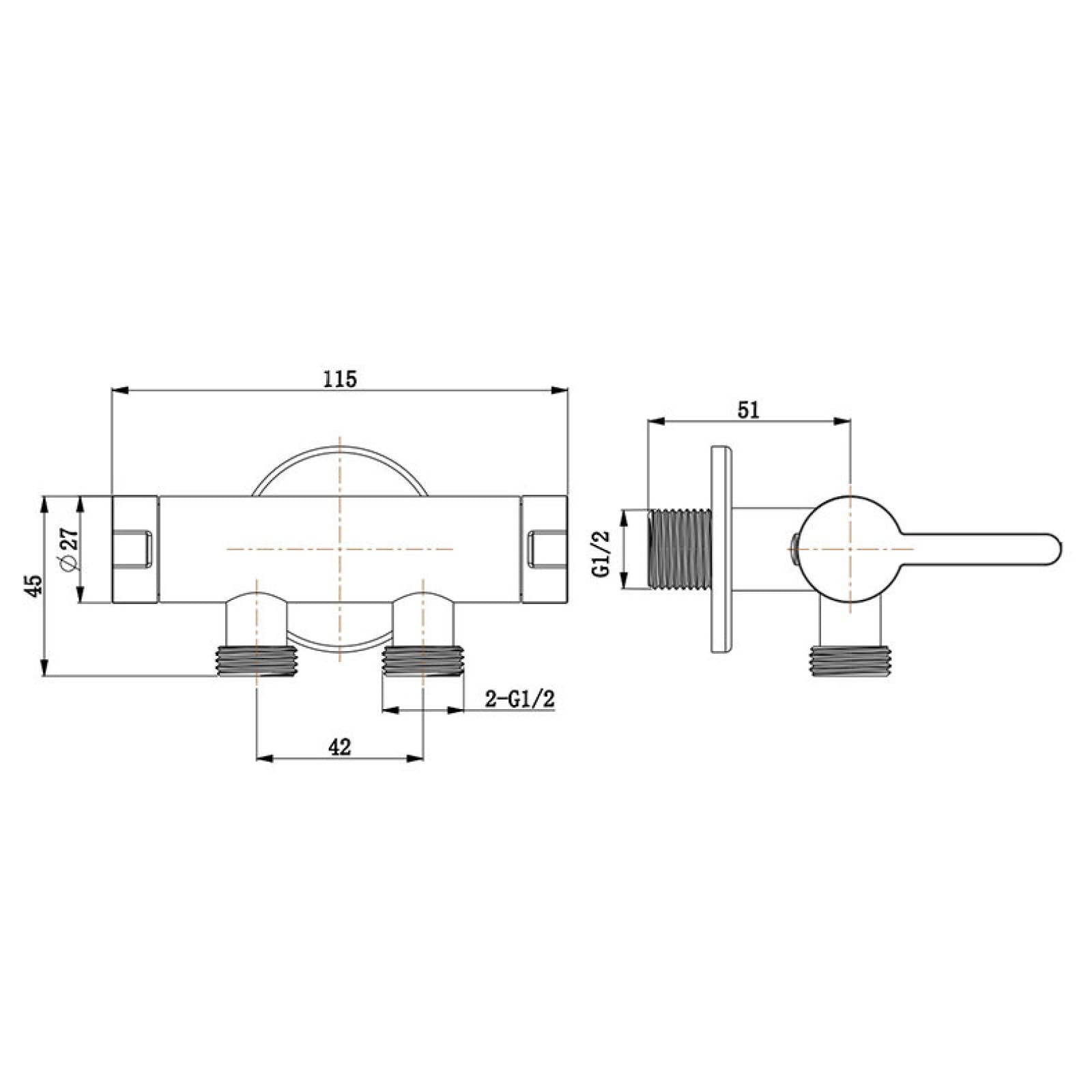 Kit Doccino Da Bidet per WC In Ottone Cromato