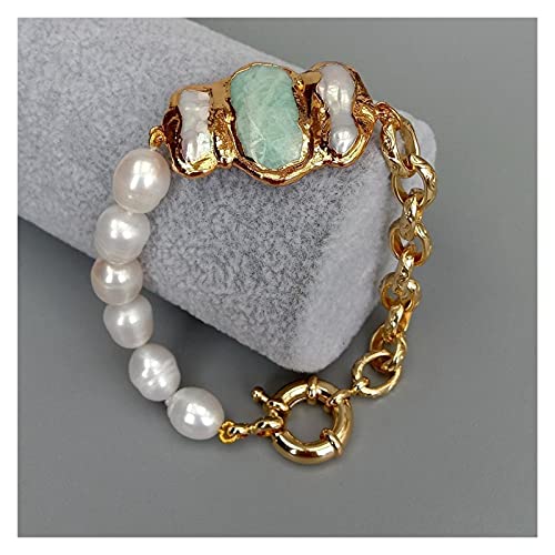 Bracelet perle d'eau douce et amazonite blanche le cadeau idéal pour elle - 2