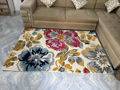 Image of Soft Pure Woolen Modern Collection Tufted Carpet for Living Room,Bedroom'Kitchen and Hall (8 X 10) Feet