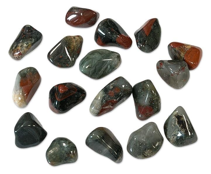 Jaspe Héliotrope Roulée de 2 à 3 CM, Pierre Naturelle de Lithothérapie, 1 Unité