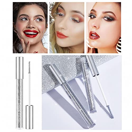 Sweetshion 4D Glitter Diamond Mascara Womens Waterproof Lasting Thickening Mascara Natural Shimmer Makeup For Concert Party #TOP3