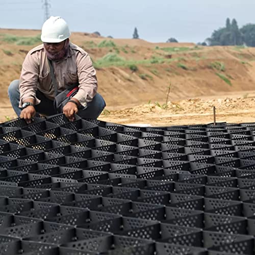Rejilla resistente de 5 cm para jardín, caminos, granjas, control de lodo/rejillas de polietileno (tamaño: 4 m x 9 m)