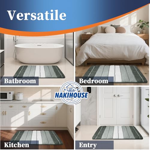 NAKIHOUSE 2 Piece Bath Mat Set Non Slip Extra Soft Bathroom Mats Water Absorbent Microfiber Foot Mats Machine Washable Rug Toilet Mat for Bathroom Floor (Gray) - Cosy Home Interiors NAKIHOUSE 2 Piece Bath Mat Set Non Slip Extra Soft Bathroom Mats Water Absorbent Microfiber Foot Mats Machine Washable Rug Toilet Mat for Bathroom Floor (Gray) - Image 7