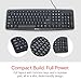 Verbatim Slimline Wired Keyboard USB Plug-and-Play Numeric Keypad Adjustable Tilt Legs Corded Full-Size Computer Keyboard Compatible with PC, Laptop - Frustration Free Packaging Black 99201