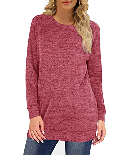 Ofeefan Tunic Tops To Wear With Leggings Womens Sweatshirt Long Sleeve Fall Sweaters L #TOP1