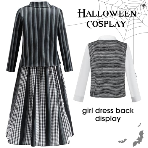 Disfraz de anime niña 3 piezas blazer camisa falda miniatura 4