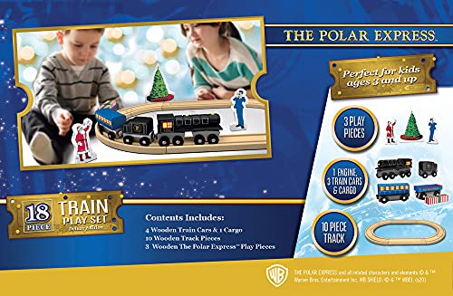 MasterPieces Wood Train Sets - The Polar Express 18 Piece Train Set - Officially Licensed Toddler & Kids Toy - Image 4