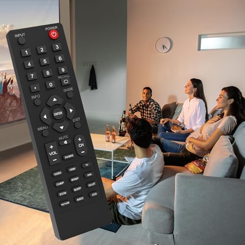 Universal Replacement Remote Control Fit for All Dynex TV, Compatible with Dynex TV Remote DX-RC02A-12 DX-RC01A-12 DX-RC01A-13 DX-RC03A-13 RC-201-0B RC-701-0A RC-801-0A ZRC400, No Setup Required - 4