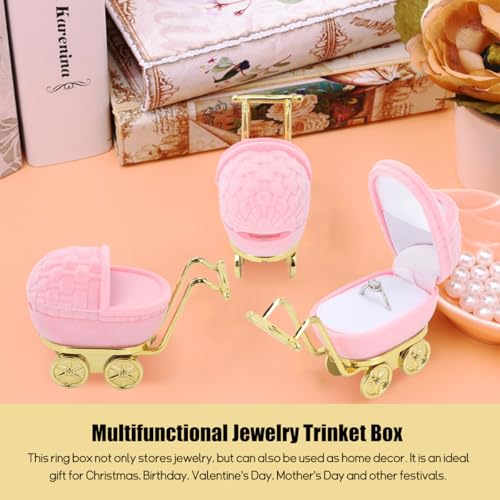 Boîte à bijoux poussette flexman couleur pêche aux finitions soignées pour collier de valeur - 3