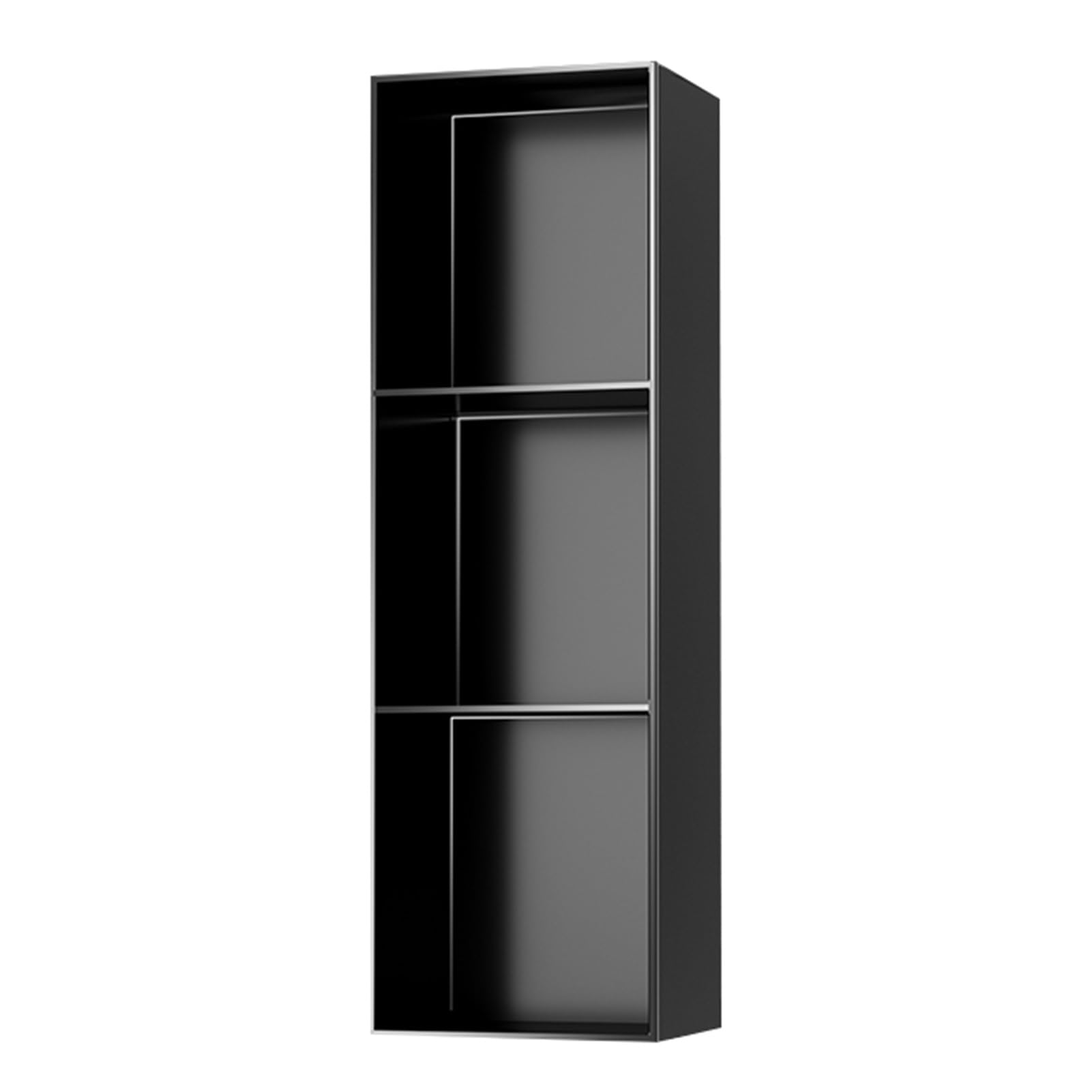 QUSYZD Bathroom Shower Recessed Niche, Rectangular Waterproof Leakproof Shower Shelf for Shampoo and Toiletries Recessed Mount Storage Shelf,Black-28x90x12.5cm