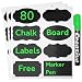 Chalkboard Labels - 80 Premium Removale Chalk Stickers with Chalk Marker Set - Large Size for Jars, Tins, Bottles, Bins, Pantry Storage - Best for Home, Office, Crafts by Creazive