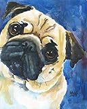 Pug Art Print | Pug Dog Gifts | From Original Painting by Ron Krajewski | Hand Signed Artwork in...