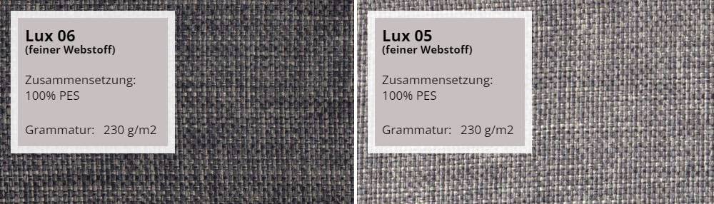 Mirjan24 Ecksofa Malwi mit Regulierbare Armlehnen Design Eckcouch mit Schlaffunktion Bettkasten L-Form Sofa vom Hersteller Couch Wohnlandschaft (Lux 06 + Lux 06 + Lux 05, Ecksofa: Links)
