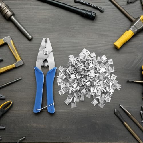 Clips de alambre J de acero resistente y alicates profesionales para construcción de jaulas 6