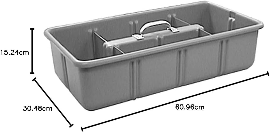 Jones Stephens Tool Tote Tray, 12" x 24" x 6" with 6 Dividers