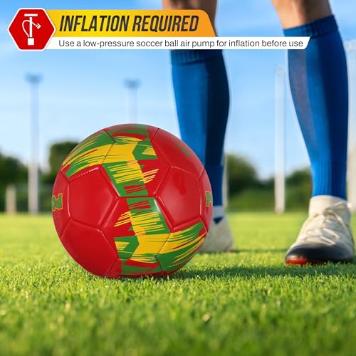 Image of Vizari Country Soccer Ball with Long-Lasting Air Retention Bladder and Machine-Stitched Panels | Consistent Bounce for Passing and Shooting | Eye-Catching National Colors Design