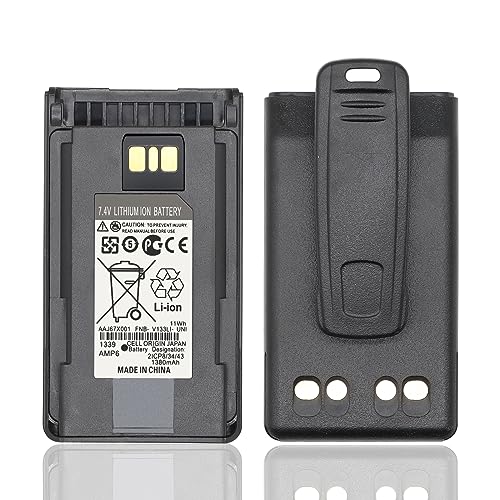 AAJ67X001 Battery AAJ68X001 Battery [2025 New Version] for Vertex Standard VX-451 VX-454 VX-261 EVX-231 EVX-261 FNB-V134 FNB-V133Li FNB-V138Li FNB-V134LI-UNI FNB-V133LI-UNI Battery and Belt Clip