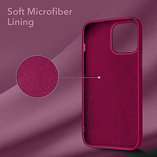 Image of LIRAMARK Liquid Silicone Soft Back Cover Case for Apple iPhone 13 Mini (5.4 Inch) (Wine)