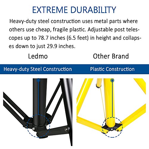 Upgraded Adjustable Tripod Stand for LED Flood Light 6.55 Feet Stainless Steel Heavy Duty LED Work Light Tripod Stand for Auto, Home, Work, Job, Construction, Camping, Indoor and Outdoor Use - Thumbnail 6