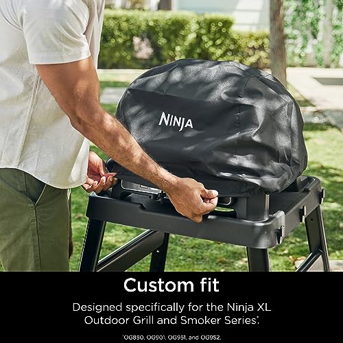 Ninja Woodfire XL Grill Cover for OG800/OG900, UV/Water Resistant, Black - image 3